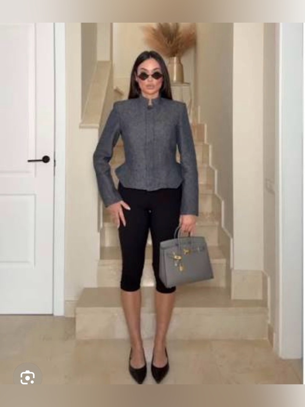 🔥🔥Zara linen blend peplum Tailored Jacket